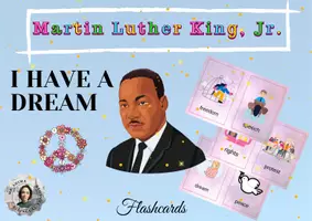 Vorschau - Stationenlernen - Martin Luther King: Flashcards (Bili) - Deckblatt