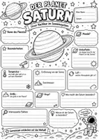 Vorschau - Mal- und Bastelvorlagen - 🪐 Mein Projekt: SATURN – Der faszinierende Planet mit den Ringen - Seite 2