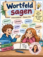Vorschau - Arbeitsblätter - Wortfeld sagen - Deckblatt