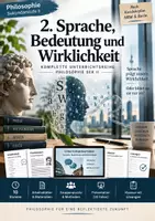 Vorschau - Unterrichtsreihen - Sprache & Wirklichkeit – Frege, Wittgenstein, Austin & Grice | komplette Unterrichtsreihe Philosophie Sek II - Deckblatt