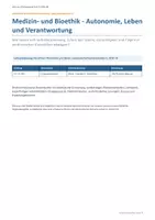 Vorschau - Unterrichtsreihen - Medizinethik & Bioethik – Autonomie, Menschenwürde & Verantwortung | Philosophie Sek II Unterrichtsreihe - Seite 1