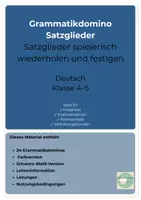 Vorschau - Stationenlernen - Grammatikdomino Satzglieder Deutsch Klasse 4-5 - Seite 1