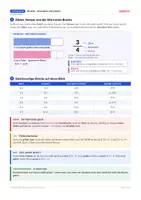 Vorschau - Arbeitsblätter - Brüche erweitern und kürzen – Mathe Klasse 5/6 - Seite 1