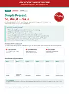Vorschau - Arbeitsblätter - Simple Present: he, she, it – Englisch Klasse 5/6 - Deckblatt