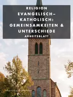 Vorschau - Unterrichtsreihen - Stationenarbeit "Evangelisch-katholisch: Gemeinsamkeiten & Unterschiede" - Klasse 5-6 (Skript mit Lösung) - Deckblatt