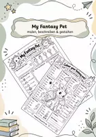 Vorschau - Arbeitsblätter - My Fantasy Pet - malen, beschreiben & gestalten - Deckblatt