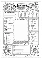 Vorschau - Arbeitsblätter - My Fantasy Pet - malen, beschreiben & gestalten - Seite 1
