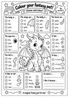 Vorschau - Arbeitsblätter - My Fantasy Pet - malen, beschreiben & gestalten - Seite 3