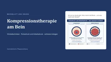 Vorschau - Präsentationen/Tafelbilder - Kompressionstherapie Pflege Ausbildung - Deckblatt