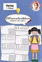 Vorschau - Arbeitsblätter - Ziffernschreibkurs Klasse 1 | Ziffern 0 bis 9 - Deckblatt