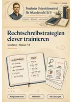 Vorschau - Arbeitsblätter - Rechtschreibstrategien clever trainieren – Klasse 7-8 - Deckblatt