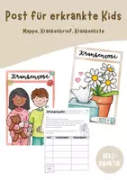 Vorschau - Bildkarten - Post für erkrankte Kinder (Mappe, Krankenbrief, Krankenliste) - Deckblatt