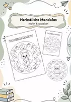 Vorschau - Arbeitsblätter - Herbstliche Mandalas – zum Ausmalen und Gestalten - Deckblatt
