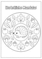 Vorschau - Arbeitsblätter - Herbstliche Mandalas – zum Ausmalen und Gestalten - Seite 1