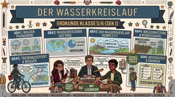Vorschau - Unterrichtsreihen - Der Wasserkreislauf | Erdkunde Klasse 5/6 - Deckblatt