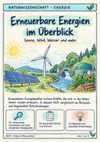 Vorschau - Stundenentwürfe - Erneuerbare Energien: Selbstlernheft AV/Berufsvorbereitung mit Lösungen und Portfolio - 3 Niveaustufen - Deckblatt