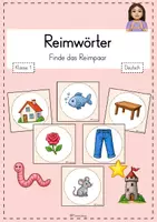 Vorschau - Bildkarten - Reimwörter: finde das Reimpaar - Deckblatt