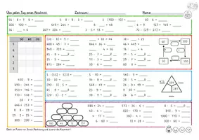 Vorschau - Arbeitsblätter - Mathe Wochenaufgaben Klasse 3 & 4 (mit Lösungen) - Seite 3