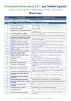 Aperçu - Feuilles d'exercices - Compilation d'exercices CE1 - 150 pages - Français, Maths, Anglais et Jeux - Page 3