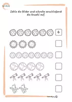 Vorschau - Arbeitsblätter - Zählen und Zahlen schreiben – Zählübungen für Kinder - Deckblatt