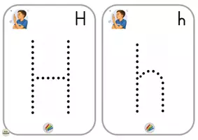 Vorschau - Arbeitsblätter - Buchstabe H h – Kneten, Muggelsteine legen & Nachspuren | Buchstaben lernen - Seite 2