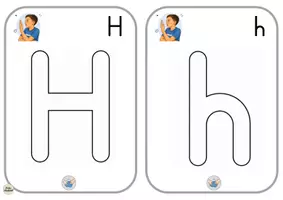 Vorschau - Arbeitsblätter - Buchstabe H h – Kneten, Muggelsteine legen & Nachspuren | Buchstaben lernen - Seite 3