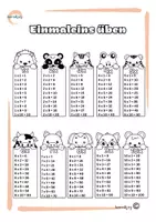 Vorschau - Arbeitsblätter - Einmaleins üben – Multiplikation spielerisch lernen - Deckblatt