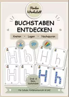 Vorschau - Arbeitsblätter - Buchstabe H h – Kneten, Muggelsteine legen & Nachspuren | Buchstaben lernen - Deckblatt