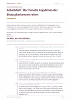 Vorschau - Arbeitsblätter - Arbeitsheft: Blutzuckerregulation - Seite 1