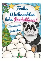 Vorschau - Mal- und Bastelvorlagen - Weihnachten / Weihnachtsgrüße Pandaklasse - Seite 1