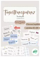 Vorschau - Poster - Tagestransparenz / Stundenplan XL - 2 Varianten, viele Fächer, GS, SEK - Deckblatt