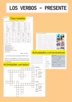 Vorschau - Arbeitsblätter - Los verbos en presente: repaso en tres niveles - Deckblatt