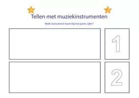 Voorbeeld - Leer tellen met muziek instrumenten - Pagina 1