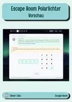 Vorschau - Arbeitsblätter - Escape Room Vertretungsstunde Klasse 7/8 – Polarlichter | Logik, Zeitzonen & Fake-News-Check | interaktive Tafel-App + Arbeitsblätter - Seite 1