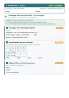 Vorschau - Arbeitsblätter - Wahrscheinlichkeit Mathematik 8 Realschule - Seite 1