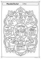 Vorschau - Arbeitsblätter - Kreativkiste - Herbst-Mandalas | 3 Arbeitsblätter zum Gestalten, Ausmalen & Lernen - Seite 1