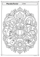 Vorschau - Arbeitsblätter - Kreativkiste - Herbst-Mandalas | 3 Arbeitsblätter zum Gestalten, Ausmalen & Lernen - Seite 3