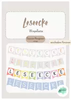 Vorschau - Präsentationen/Tafelbilder - Leseecke Wimpelkette Girlande | verschiedene Versionen - Deckblatt