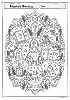 Vorschau - Arbeitsblätter - Kreativkiste - Nikolaus-Mandala zum Ausmalen | Kreatives Arbeitsblatt für Advent & Nikolaustag - Seite 1