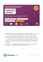 Vorschau - Unterrichtsreihen - Wahrheit im Netz Reihenplanung Klasse 9 10 - Deckblatt