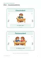Vorschau - Präsentationen/Tafelbilder - Schilder für Sozialformen mit Otter - Otterklasse - Seite 2
