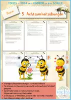 Vorschau - Anderer Materialtyp - Biene - 5 Achtsamkeitsübungen drinnen oder draußen - Deckblatt