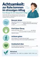 Vorschau - Arbeitsblätter - Ethik Achtsamkeit Klasse 7-10 – Infografik & Lückentext (Arbeitsblatt) - Seite 1