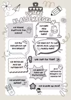 Vorschau - Arbeitsblätter - UNSERE KLASSENREGELN- zum Ausmalen oder als Poster zum Aufhängen - Deckblatt