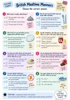 Vorschau - Arbeitsblätter - British Mealtime Manners - English | Quiz & Speaking - Seite 1