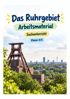 Vorschau - Arbeitsblätter - Das Ruhrgebiet – Arbeitsmaterial Sachunterricht Klasse 4/5 | Arbeitsblätter - Deckblatt