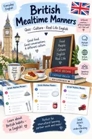 Vorschau - Arbeitsblätter - British Mealtime Manners - English | Quiz & Speaking - Deckblatt