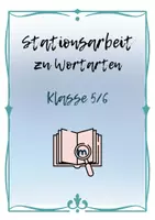 Vorschau - Unterrichtsreihen - Wortarten Stationsarbeit Unterrichtsmaterial Deutsch Klasse 5–6 Arbeitsblätter differenziert mit Lösungen - Seite 1