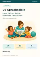 Vorschau - Stundenentwürfe - U3 Sprachspiele – 20 Sprachimpulse, Praxiskarten & Vorlagen | 1–3 Jahre - Deckblatt