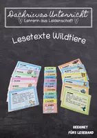 Vorschau - Stationenlernen - Lesetexte Wildtiere Klasse 2 Leseband Lesetandem - Deckblatt